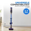 Draadloze stofzuiger op een zwarte standaard, geschikt voor Dyson V6 tot V15 en 5GEN.