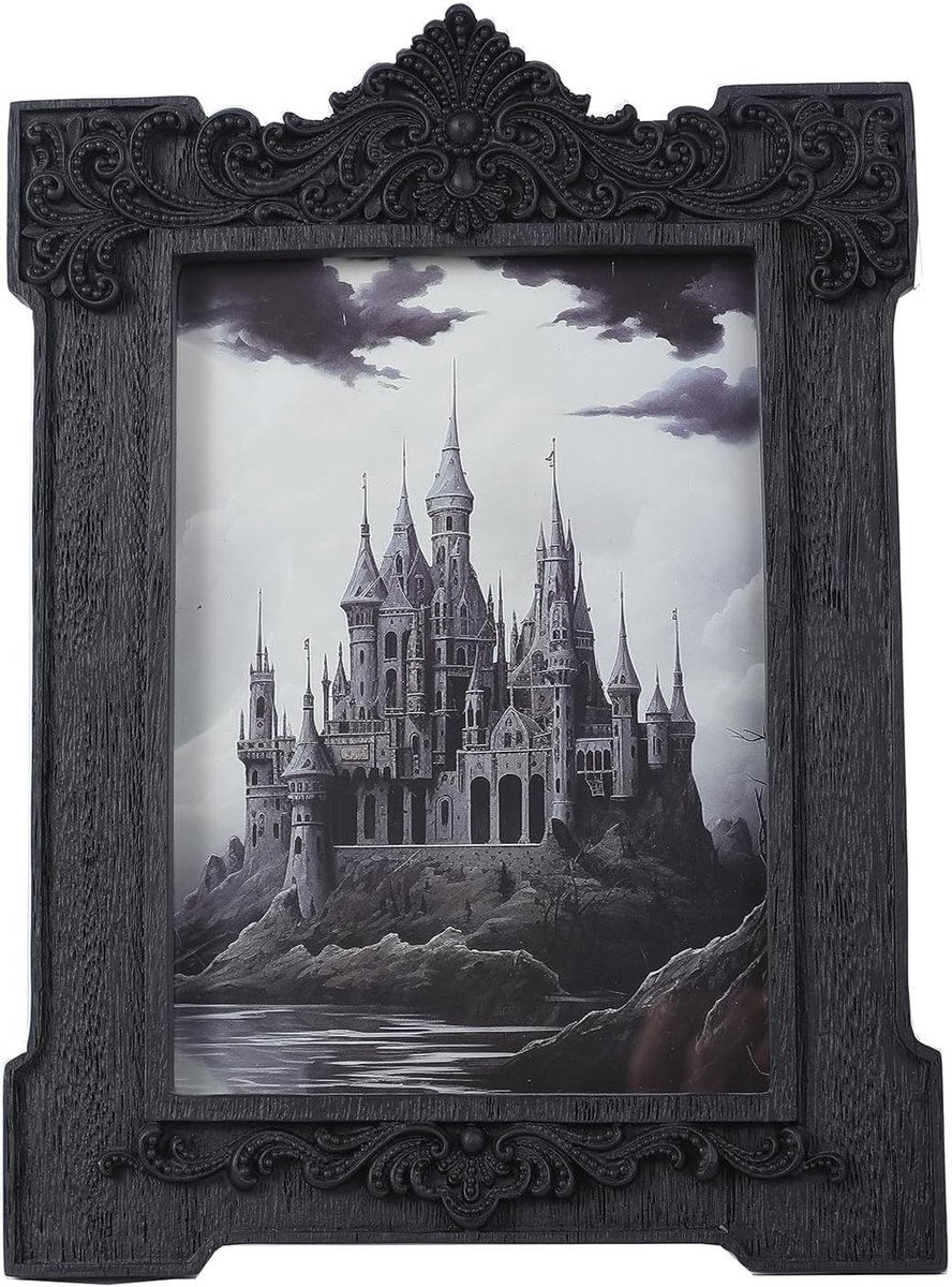 SnelShoppen - Gothic Foto lijst 5x7cm Vintage Antieke Barokke Wanddecoratie Zwart voor Halloween en Tafeldecoratie