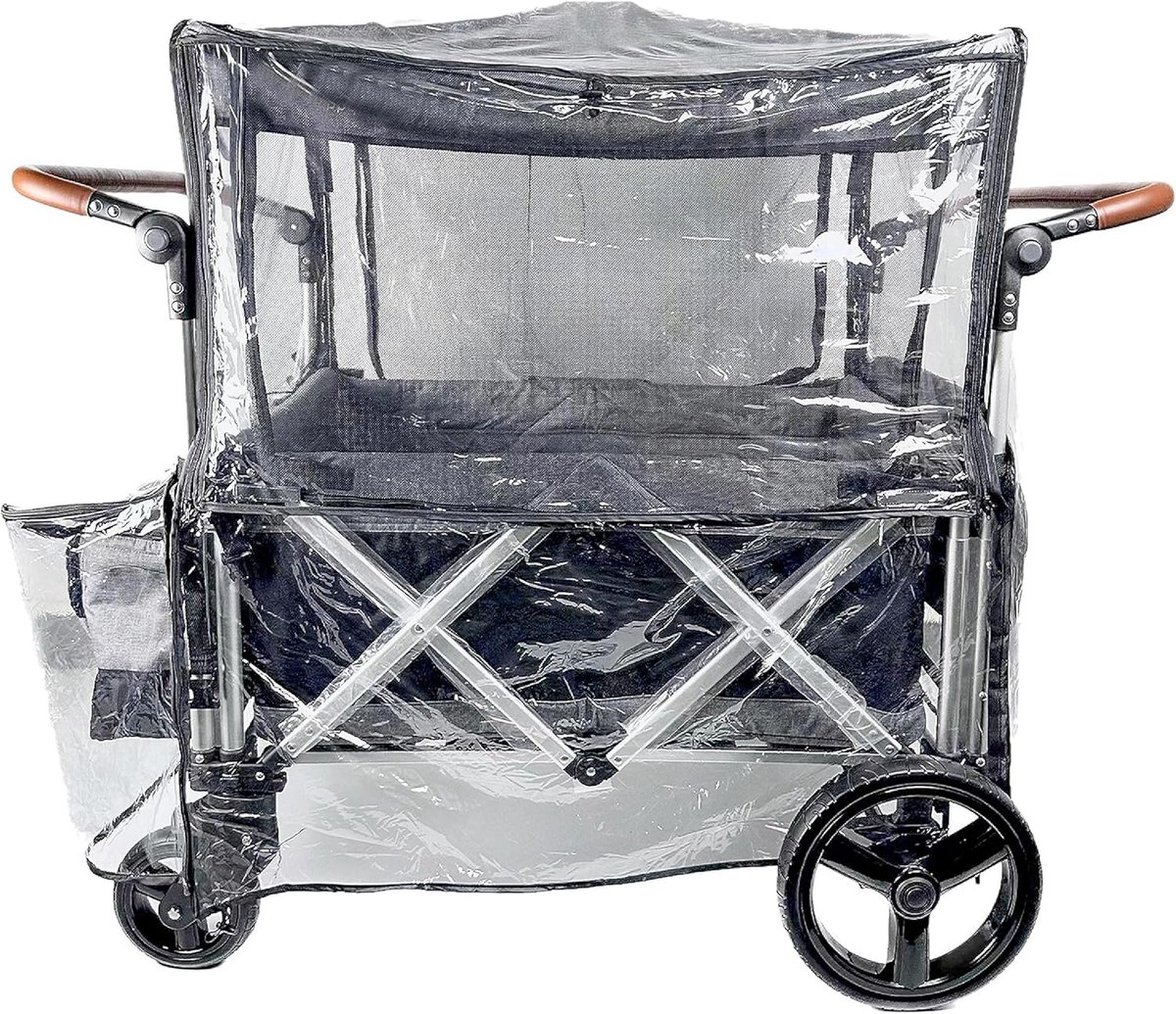 SnelShoppen - Grote Regenhoes voor Kinderwagen en Trolleywagen, 2-in-1 met Raam, Perfect voor Picknick, Kamperen, Waterdicht en Winddicht, Voor Kinder