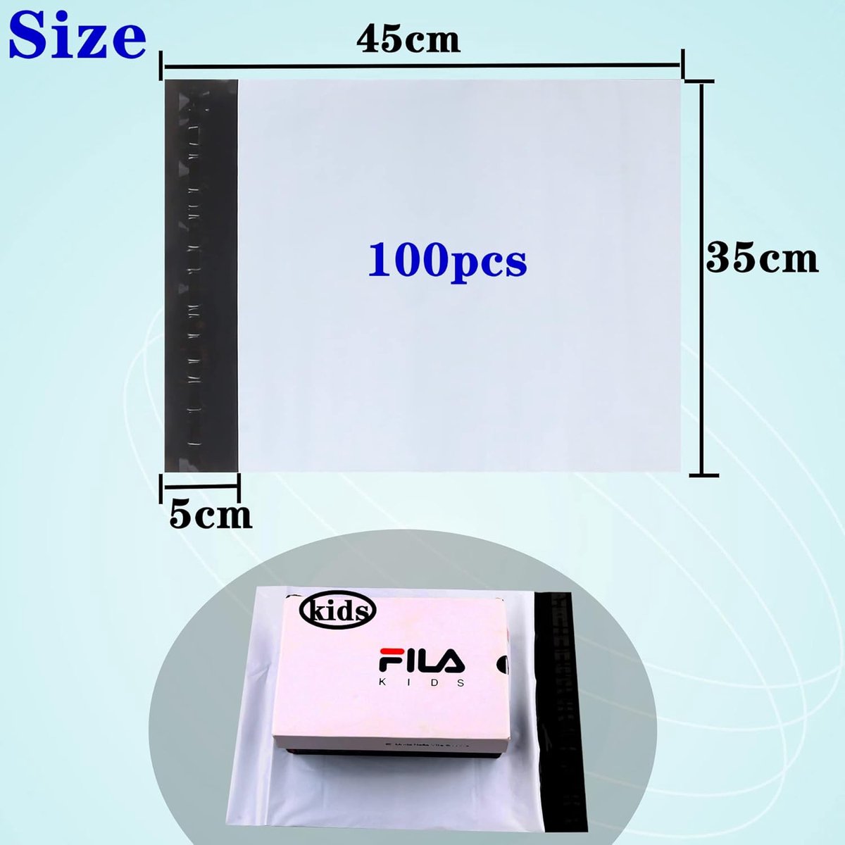 SnelShoppen - Opaque Plastic Shipping Bags 35x45 cm - Zelfklevende Verzendzakken - Pack van 100 - Ideaal voor Kleding, Goederen en Textiel - Duurzaam