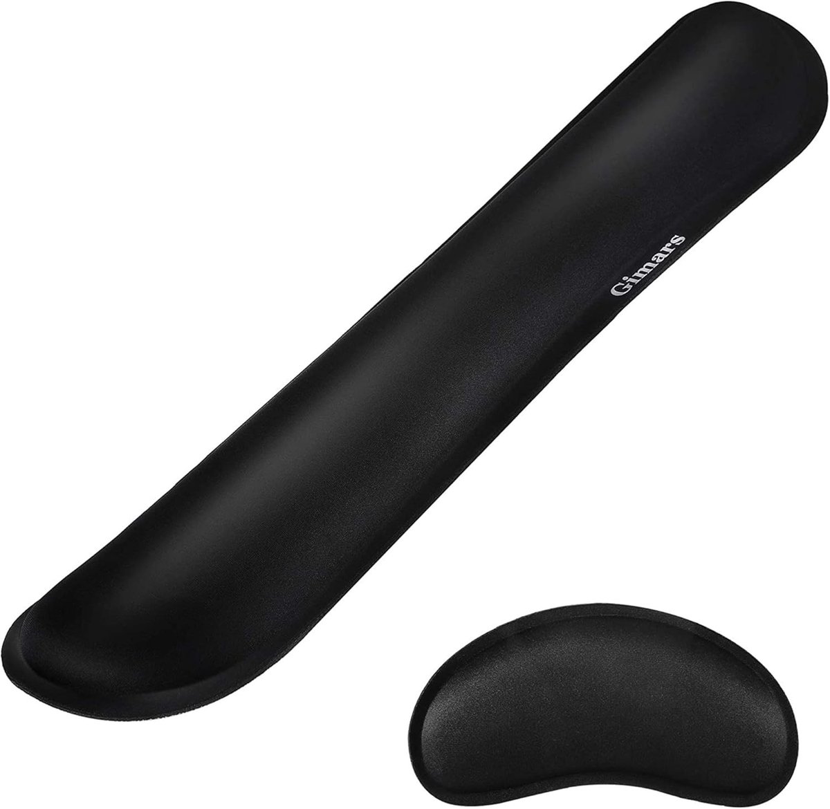 SnelShoppen - Ergonomische Keyboard en Muismat Polssteun Set met Geheugenschuim, Zwart, 43.2 x 8.6 cm, Ideaal voor Thuis en Kantoor, Voorkom Tendoniti