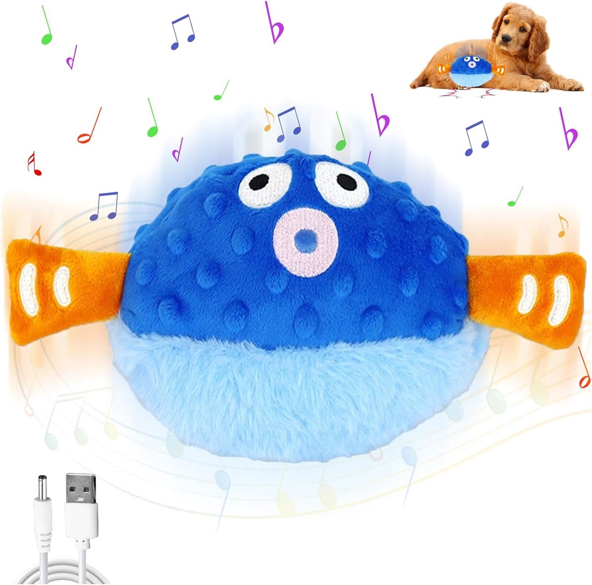 SnelShoppen – Interactief Honden Speelgoed – Plush Talking Jumping Pig – Wasbaar Cartoon Dier – Bouncing en Squeaking Fun – Geschikt voor Honden, Katt