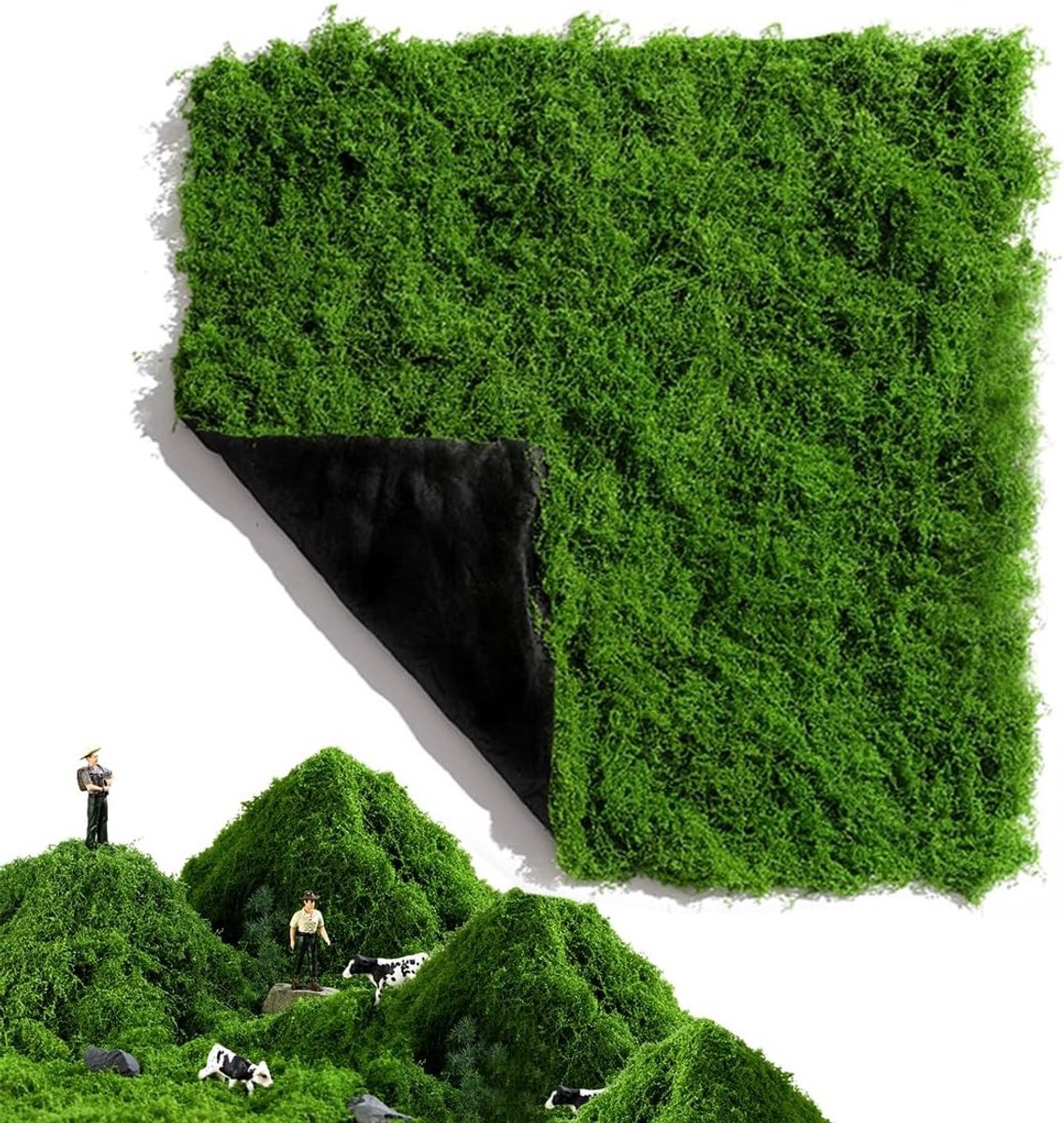 Decoratieve mosmat voor DIY micro-landschap, kunstgras, miniatuurtuin en poppenhuis, lente decoratie