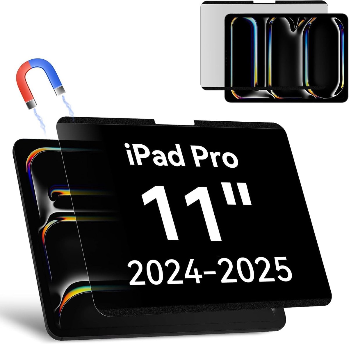 Thijox - Magnetische Privacyfilter voor iPad Pro 11 inch M4 (2024) - Afneembaar, Anti-Glare Blauw Licht, Privacy Bescherming, Displaybescherming, Inki