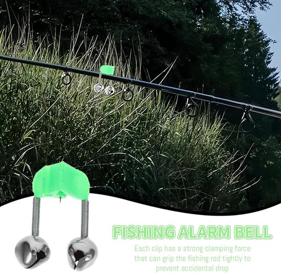 SnelShoppen - 20 Visbelletjes met Spiral Clip - Duidelijke Geluid - Nachtvissen - Dubbele Bel - Visalarm voor Vissers - Perfect voor Hengel en Zeerute — afbeelding 3