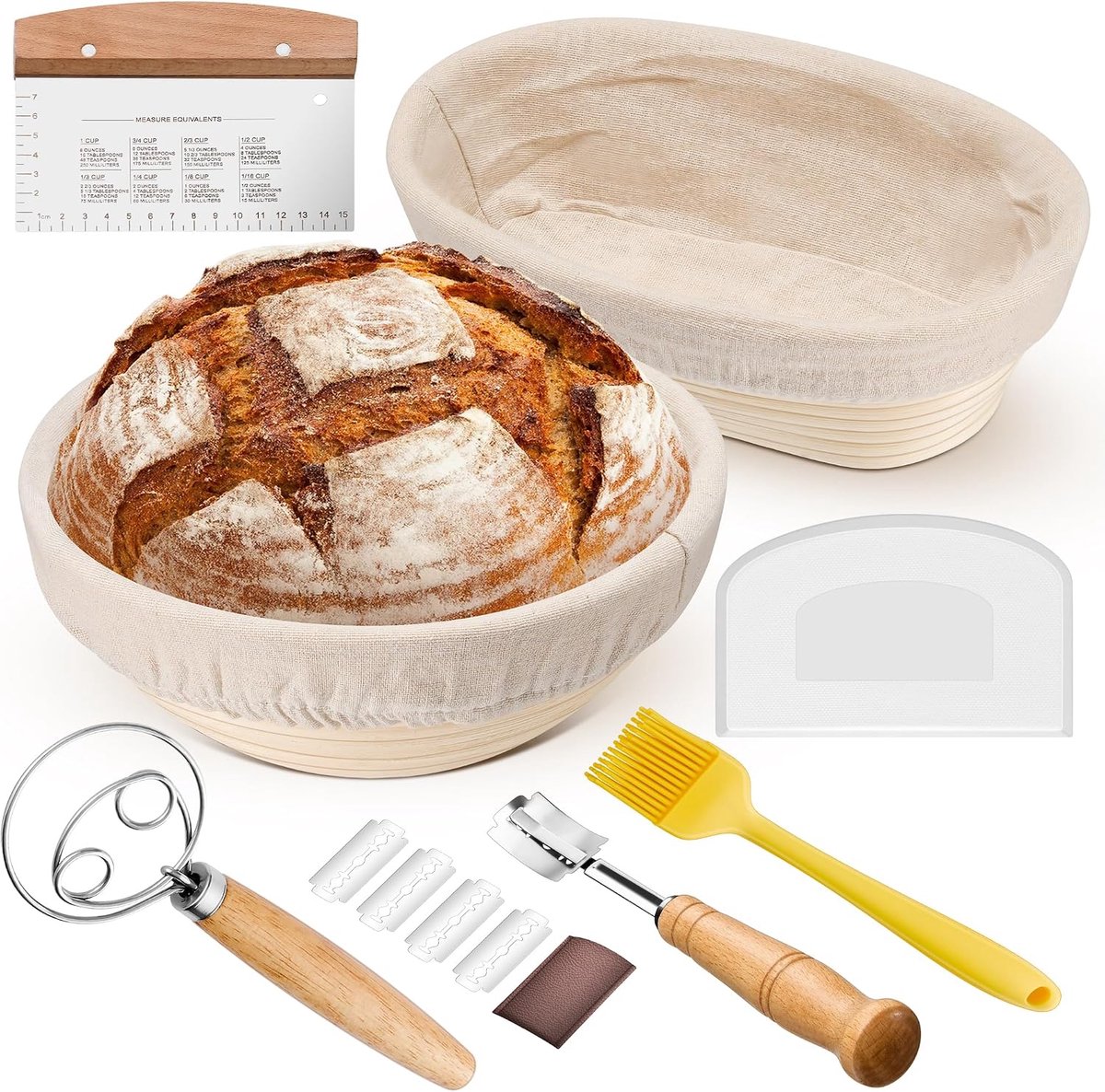 SnelShoppen - Kookmand Set Rond en Ovaal - 7 cm en 25 cm - Rvs Kookaccessoires voor Keuken, Camping, BBQ, Feest, Gezond Koken