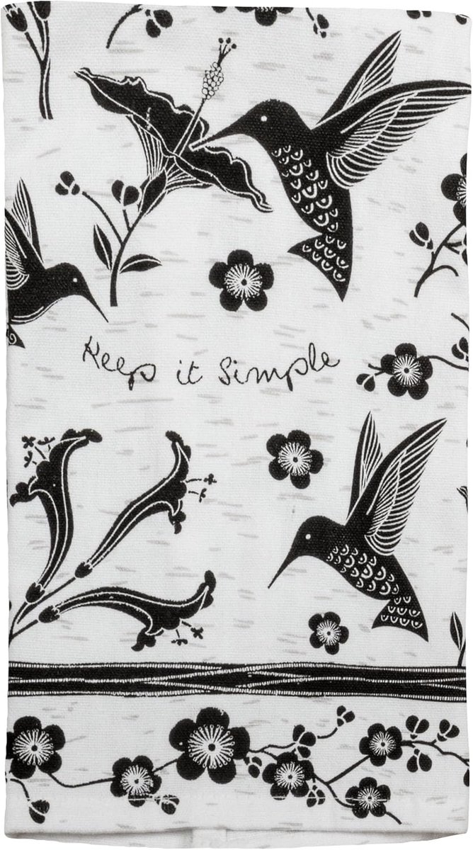 SnelShoppen - Boho Cactus Keuken Handdoek, Duurzaam Katoen, Zwart/Wit, Perfect voor Keuken, Feest, Camping, Mix & Match met Mokken
