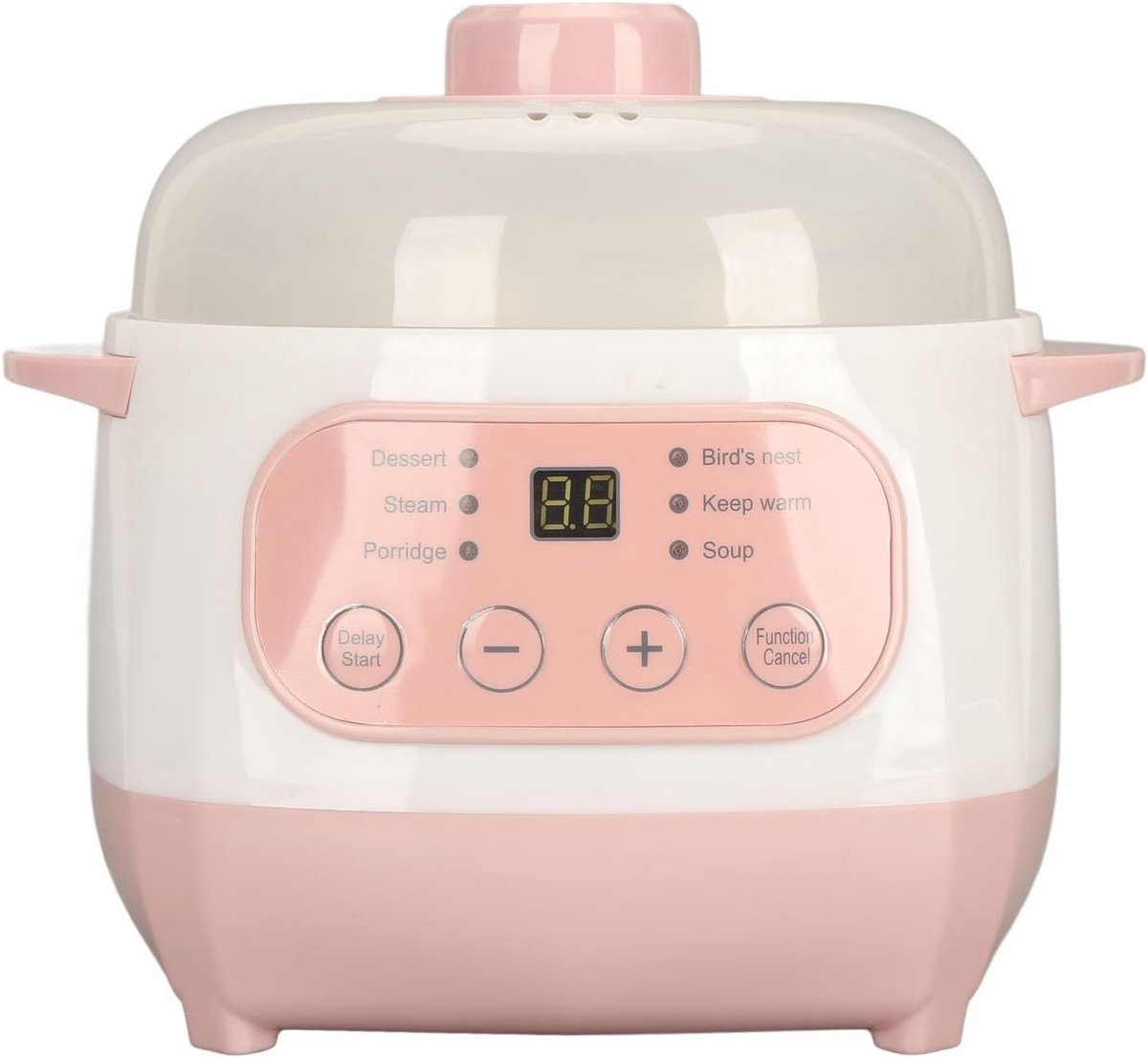 SnelShoppen - Elektrische Stoofpan 1 L, Intelligente Keramische Pan met Droogkookfunctie voor Soep, Rijst en Porridge (Euro Stekker 220V)