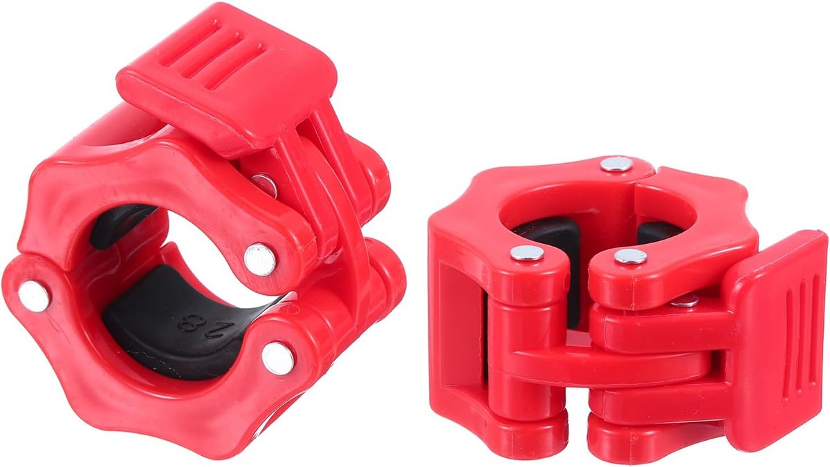 SnelShoppen - Dumbbell Clips 28 mm - Snelle Ontgrendelingsklemmen voor Olympische Stangen - Locking Dumbbell Fasteners - 2 Sets - Robuust en Duurzaam