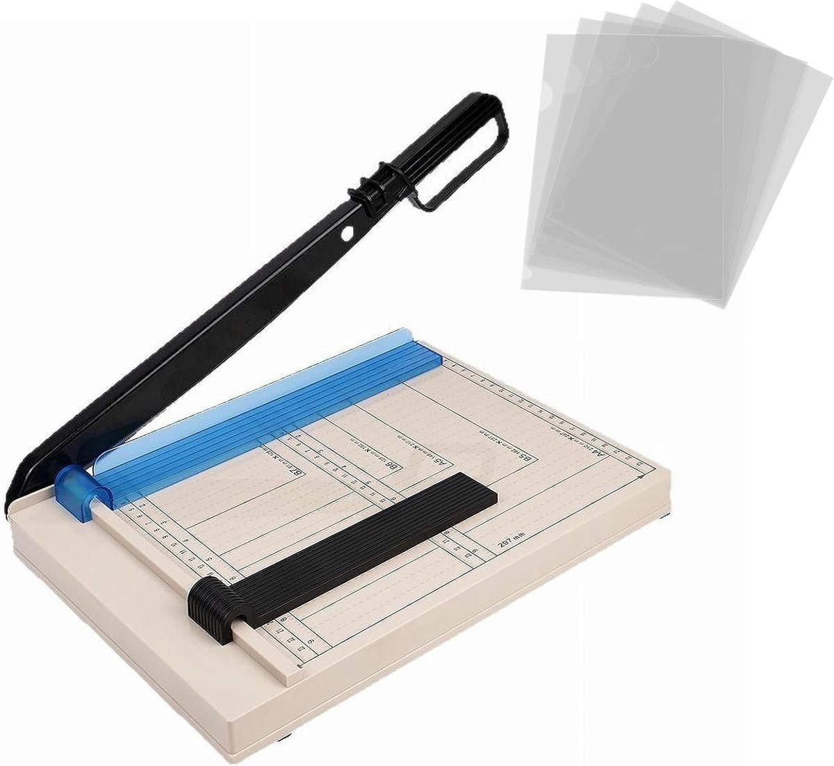 Professionele papiersnijder met 5 mappen voor A4/B5/A5/B6/B7, ideaal voor scrapbooking en nauwkeurig snijden van papier en karton