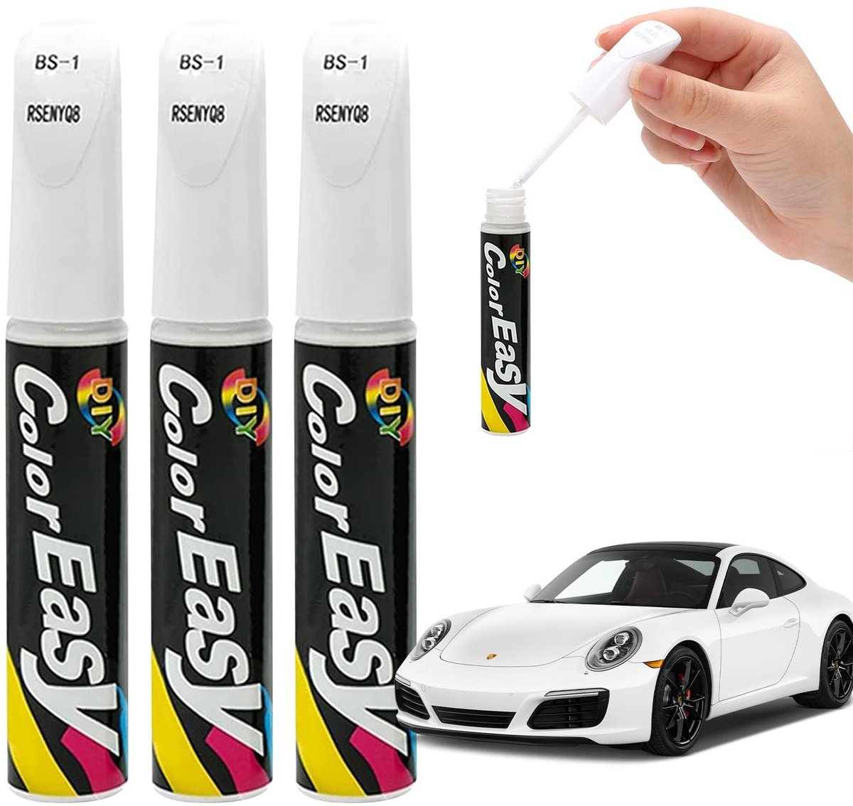 Solidchoice - Auto Krassen Reparatie Pen - Set van 3 Witte Pens voor Schadeherstel