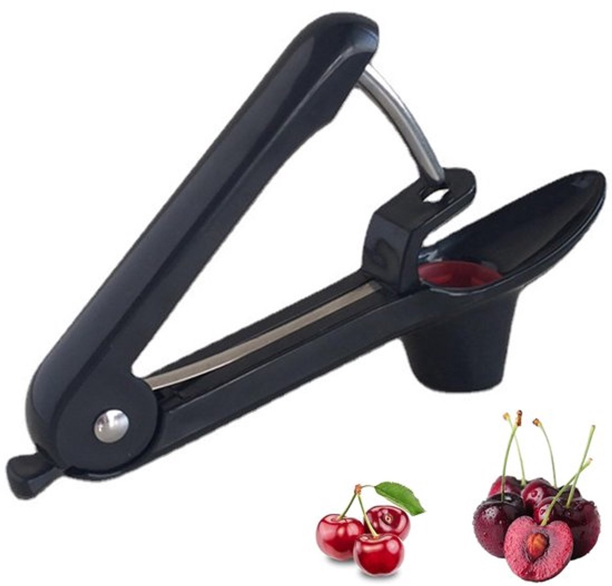 Cherry Pitter, Multi Cherry Stoner Tool Pit Remover, Olijfplukker Fruit Kersen Zaad Corer, Draagbare Multifunctionele Professionele Quick met RVS Pitting apparaat, voor Meidoorn Cherrystone Pruim