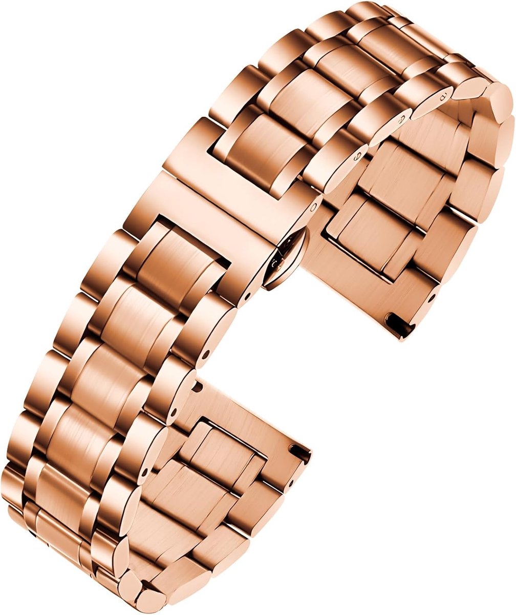 Horlogeband RVS 12mm - 24mm - Snelle bevestiging - Stevige vervangband voor smartwatch - ShopVlot