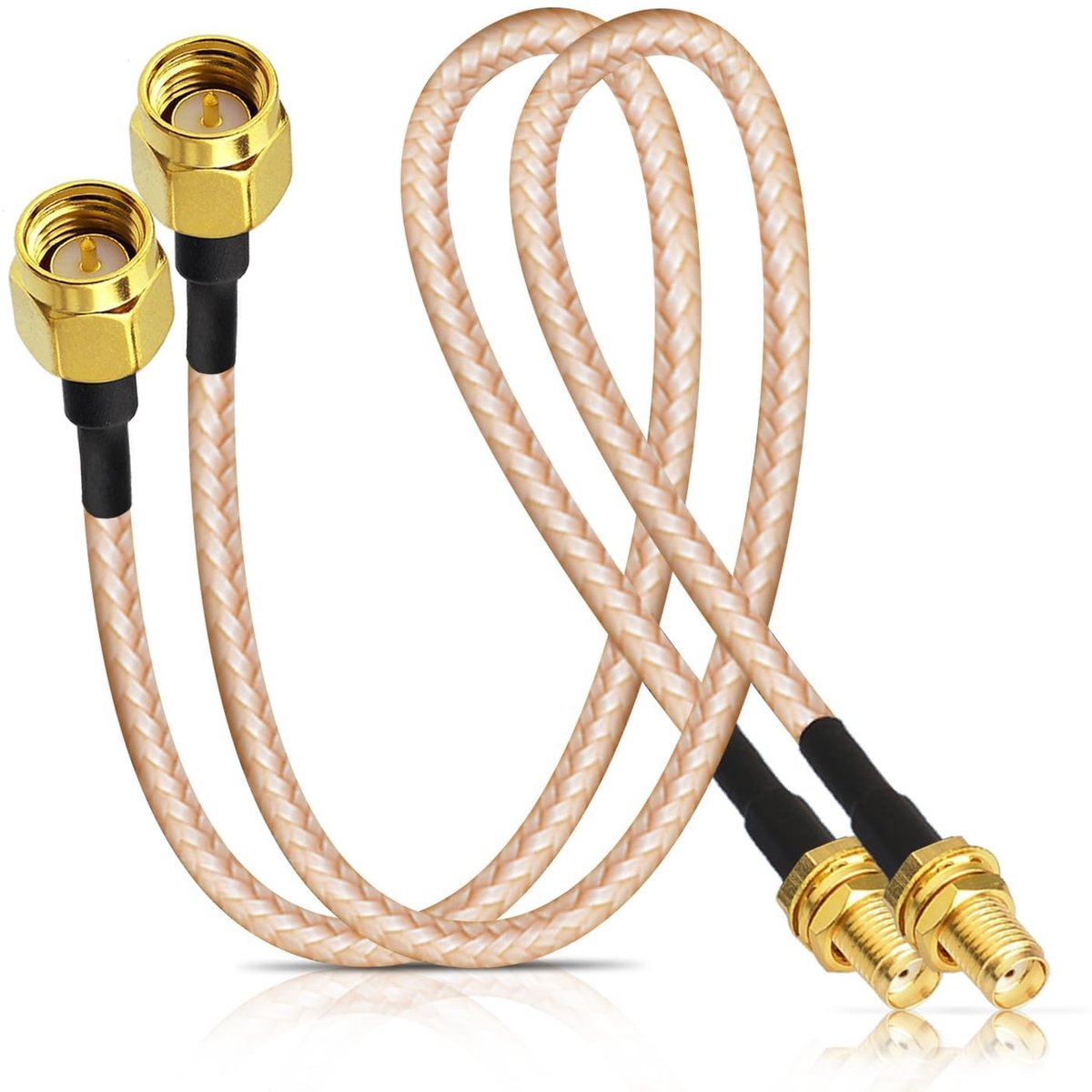 Solidchoice - SMA Antenne Extension Coaxkabel 30 cm 2-Pack
