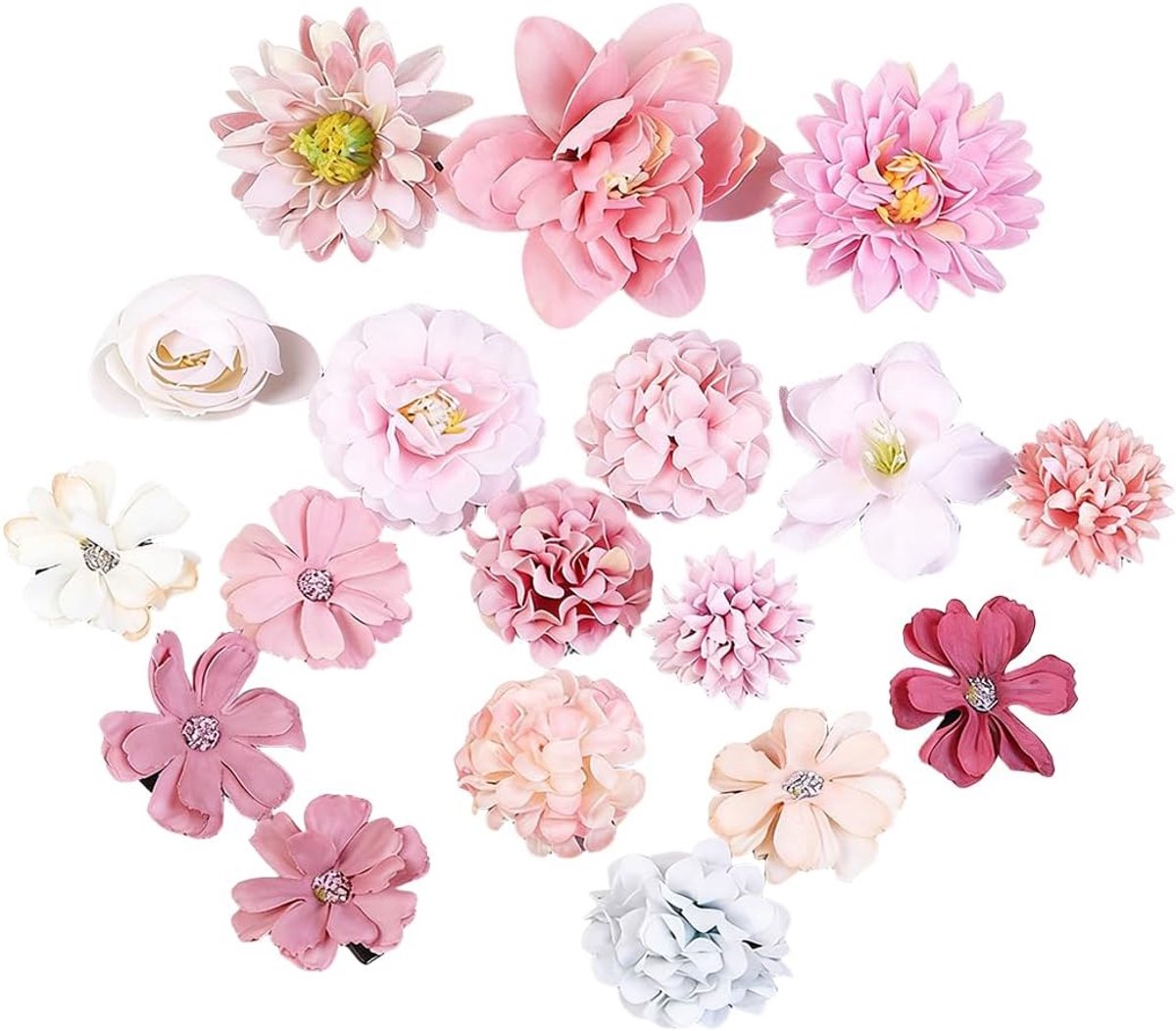 Haarspelden met bloemen - 18 stuks - Hawaï-bloemen - Boheemse stijl - Perfect voor bruiloften - ShopVlot