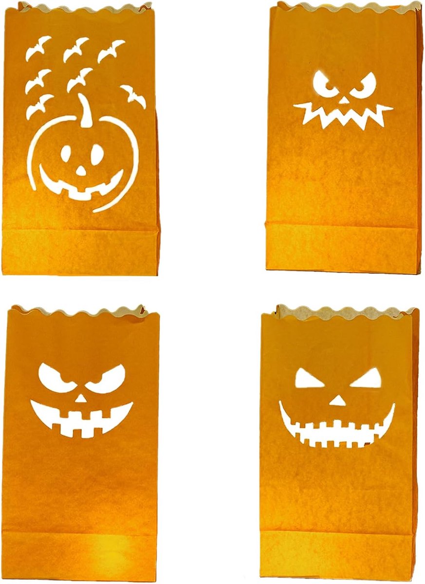Candle bags 16 PCS - vuurvast en milieuvriendelijk - multifunctionele decoratie - perfect voor Halloween - ShopVlot