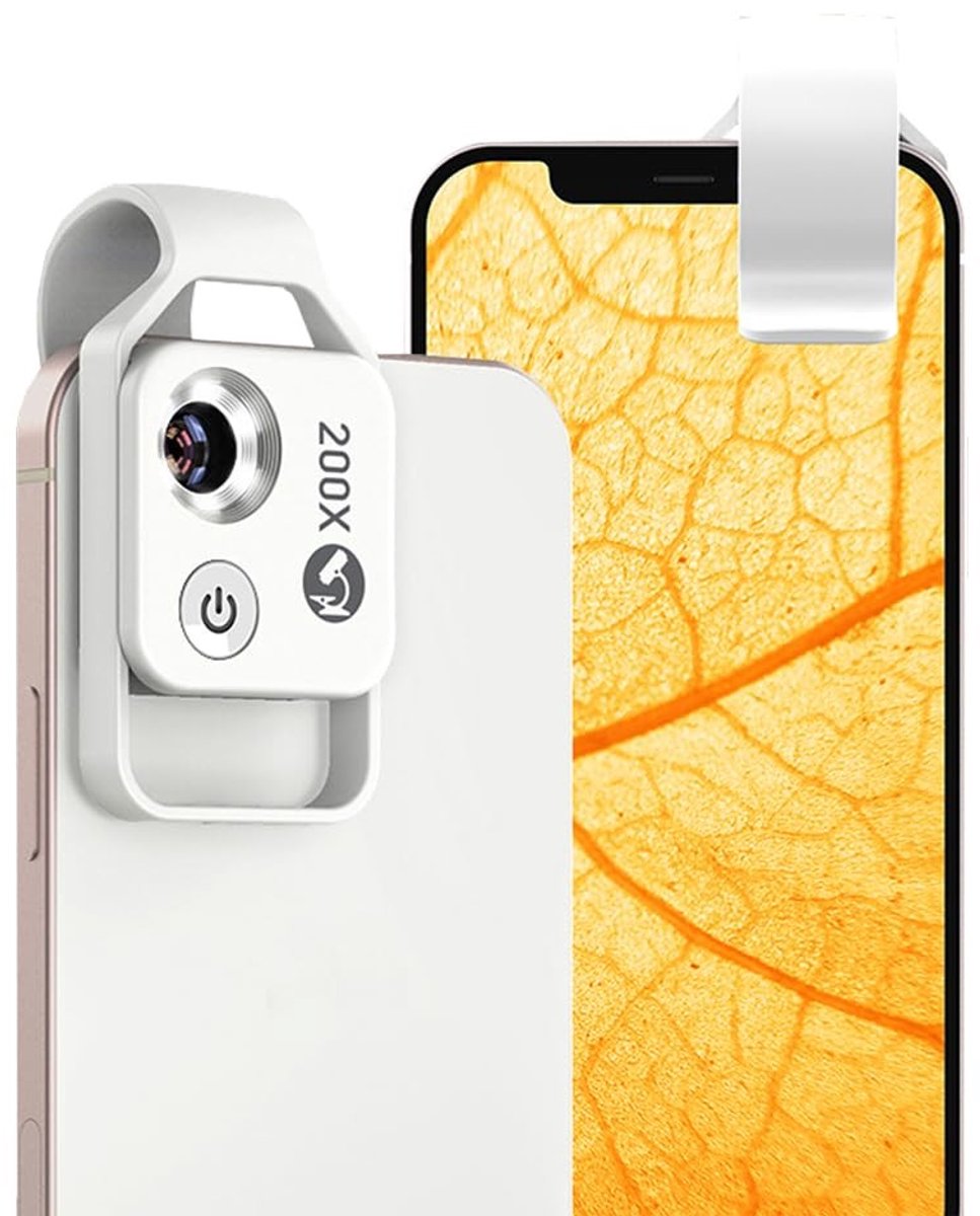 Solidchoice - Mini Microscoop voor Smartphone Camera, 200X Vergroting