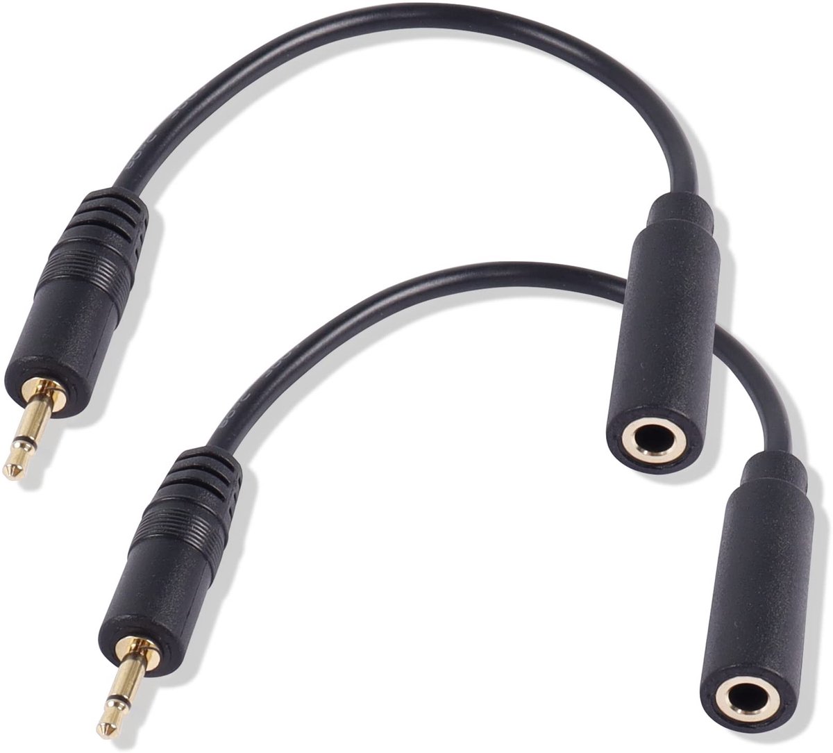Solidchoice - Audiokabel 2.5mm naar 3.5mm met Mono Plug, 2-Pack
