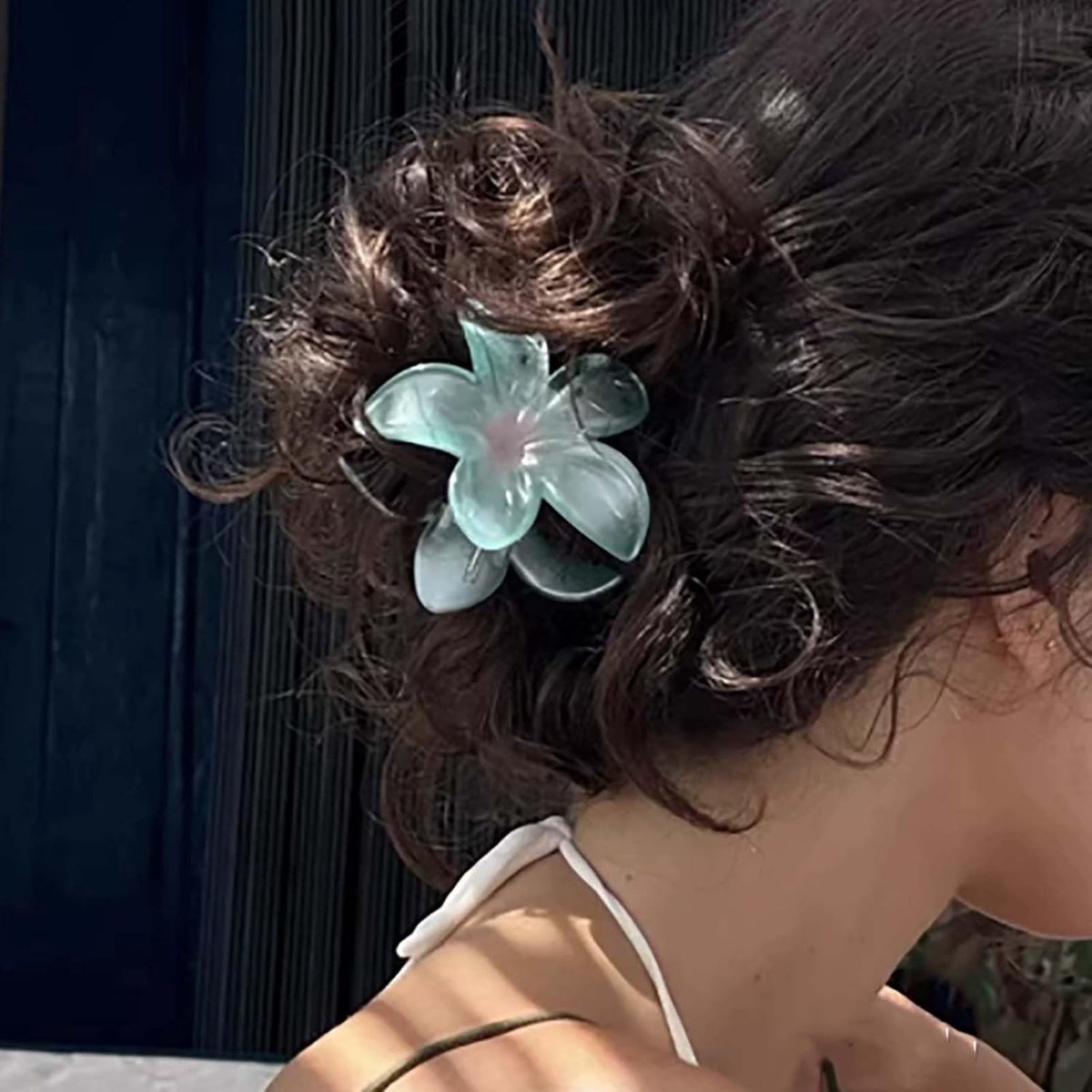 Haarspelden Bloem Blauw - Acryl - Sterke Grip - Perfect voor Zomerstijl - ShopVlot