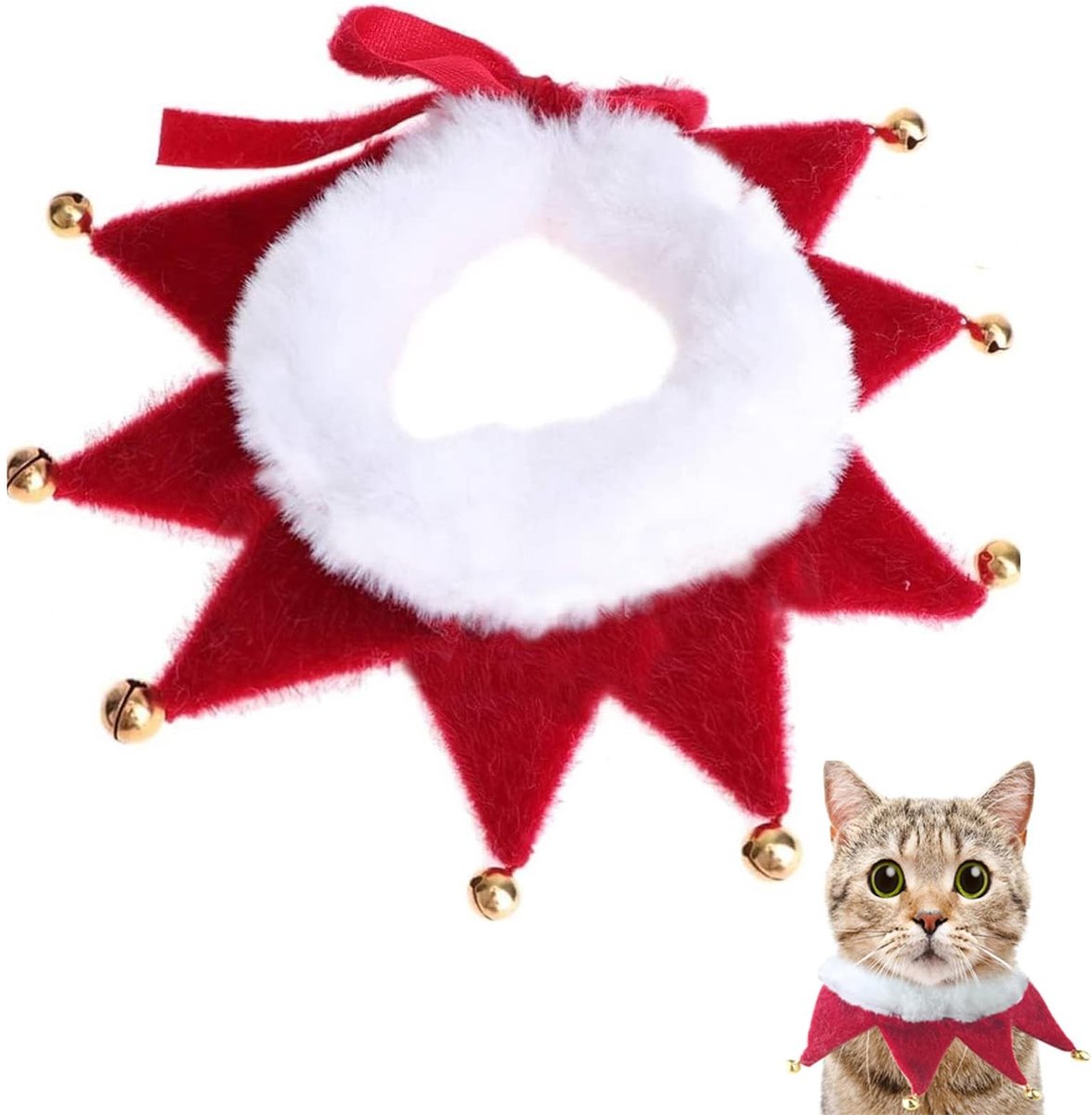Solidchoice - Kerstmis Honden- en Kattenhalsband met Klokken