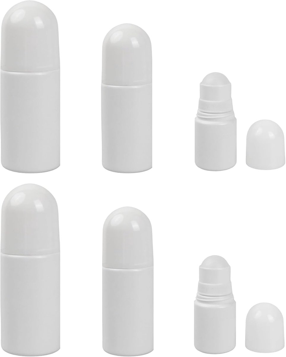 Roll-on flessen 30ml/50ml/60ml - Levensmiddelenveilig plastic - Lekvrije constructie - Ideaal voor aromatherapie - ShopVlot