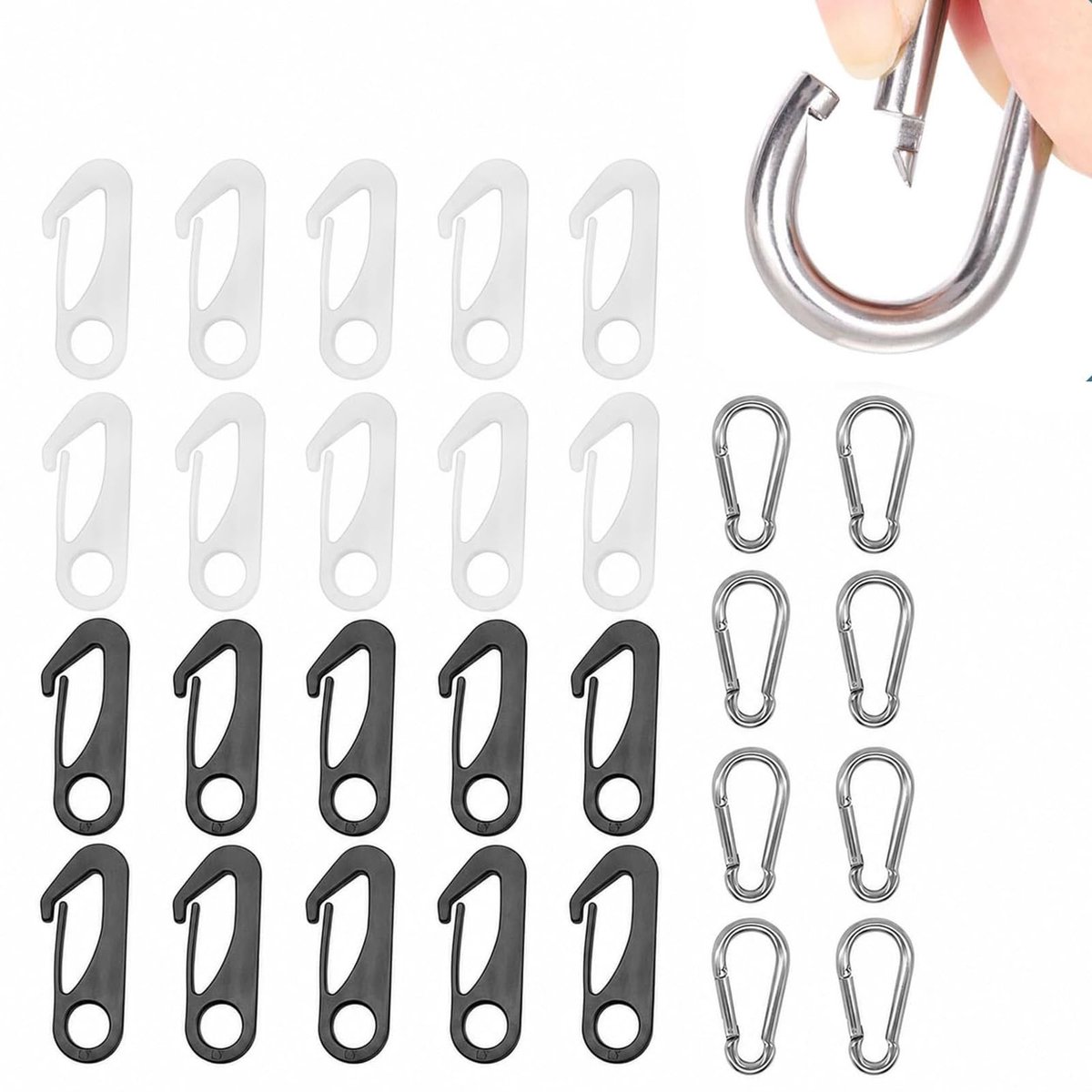 Solidchoice - 30 Stuks Nylon Vlaggenclip voor Vlaggen en Touwen