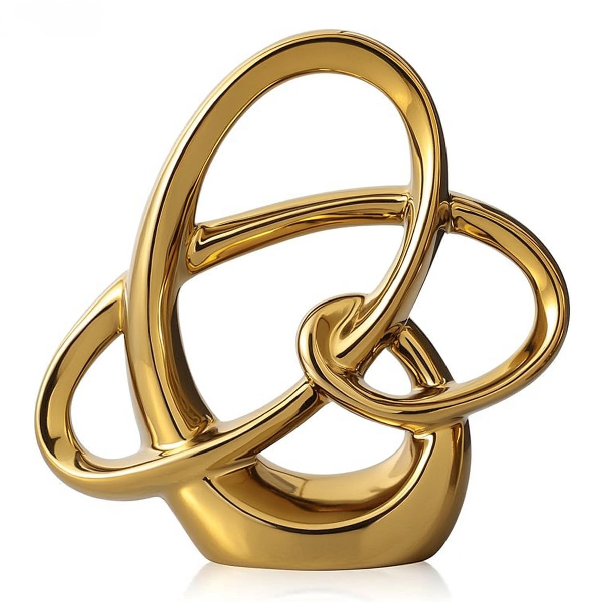 Solidchoice - Moderne Abstracte Gouden Keramische Sculpturen voor Thuisdecoratie