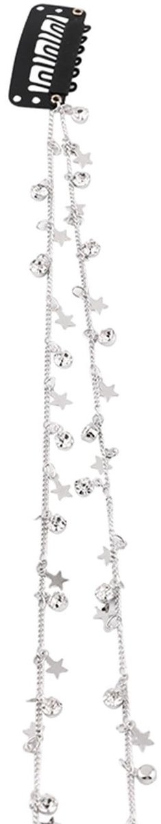 Solidchoice - Rhinestone Haaraccessoire met Ketting en Clip
