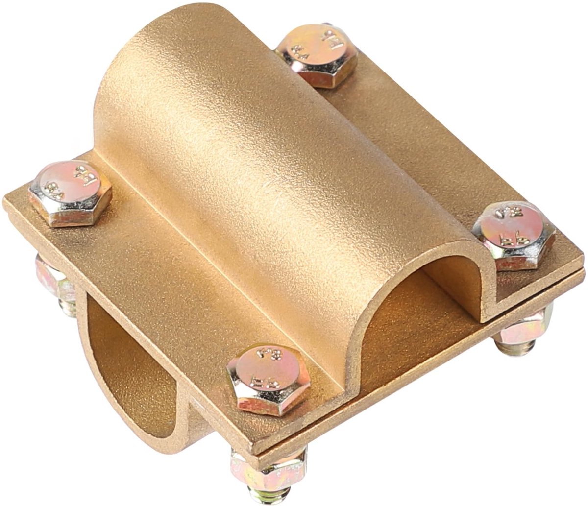 Solidchoice - Messing Kruisverbinder voor Aarding en Bliksembeveiliging