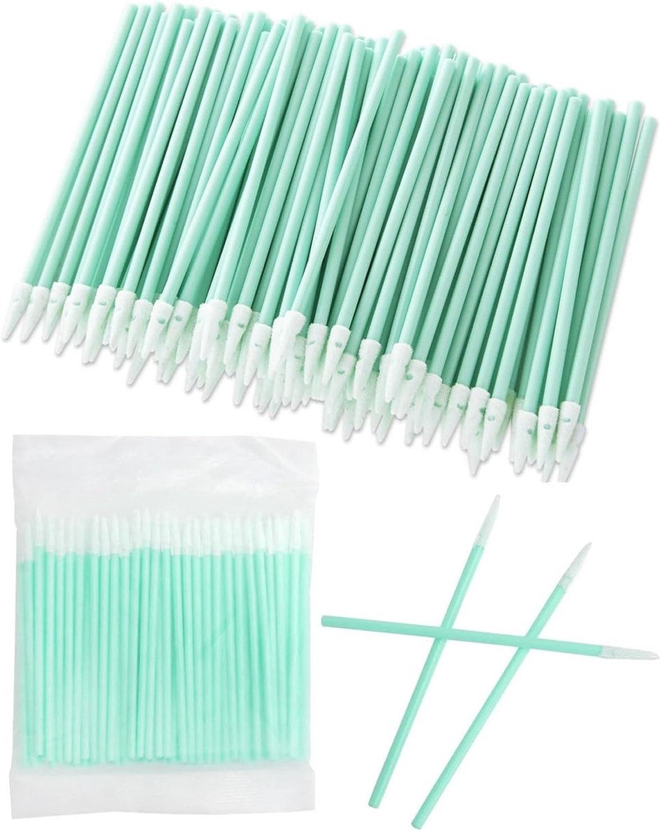 SnelShoppen - Pack van 100 Schoonmaak Wattenstaafjes, Reinigingsstokken, Schuim Dots, Camera Reinigingsstokken, Inktjetprinter, Printkop, Optische App