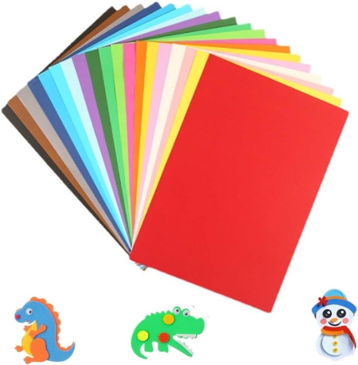 Schuimplaat - Multicolor - 300 mm x 200 mm - Flexibele EVA Schuimplaat voor Knutselen - Voor Creatieve Projecten