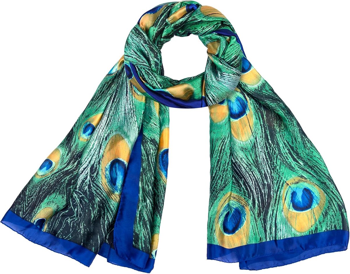 Sjaal dames - satijn - bloemenprint - elegant accessoire - ShopVlot