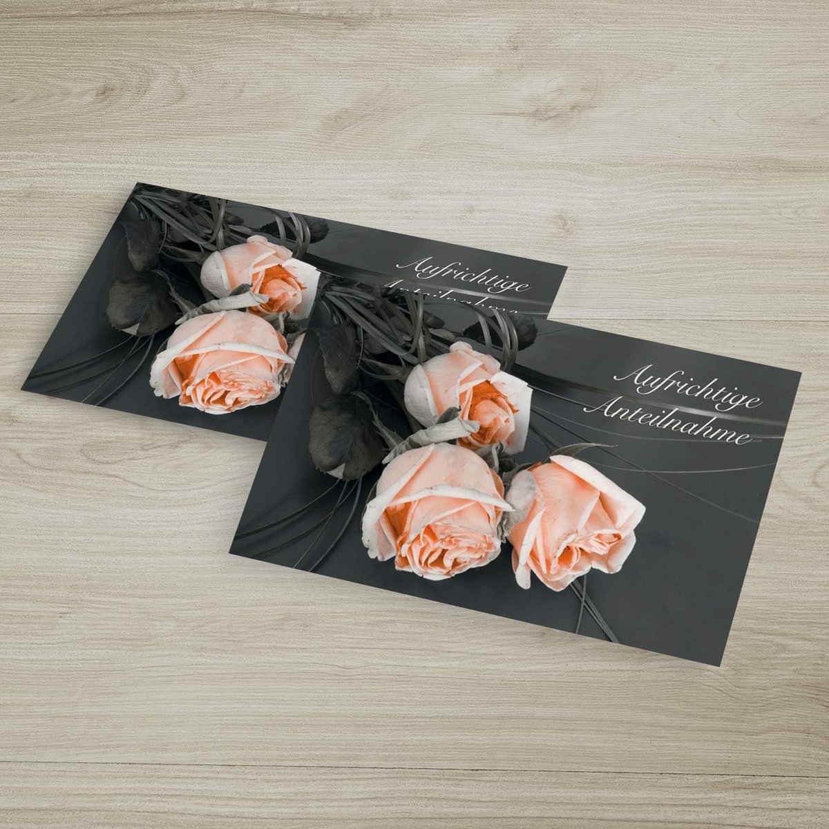 Rotary kaarten set - 3 premium rouwkaarten - stijlvol ontwerp - voor deelneming bij uitvaart - ShopVlot