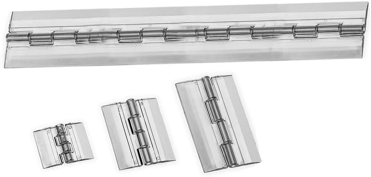 Plastic scharnieren set van 30 - transparant - 25x33 mm - ideaal voor doe-het-zelf projecten - ShopVlot