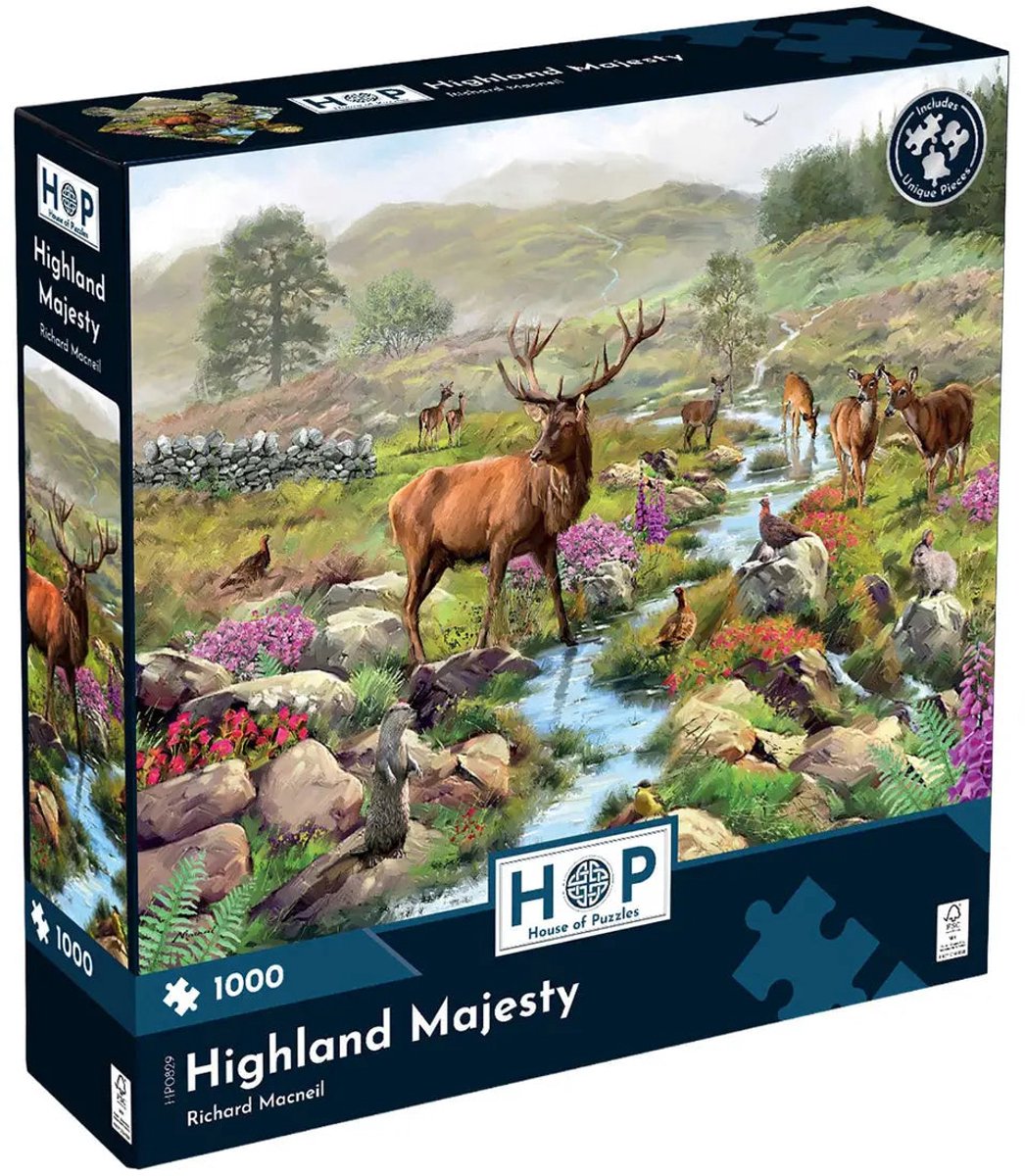 House of Puzzles legpuzzel Highland Majesty 1000 stukjes Schotse natuur.