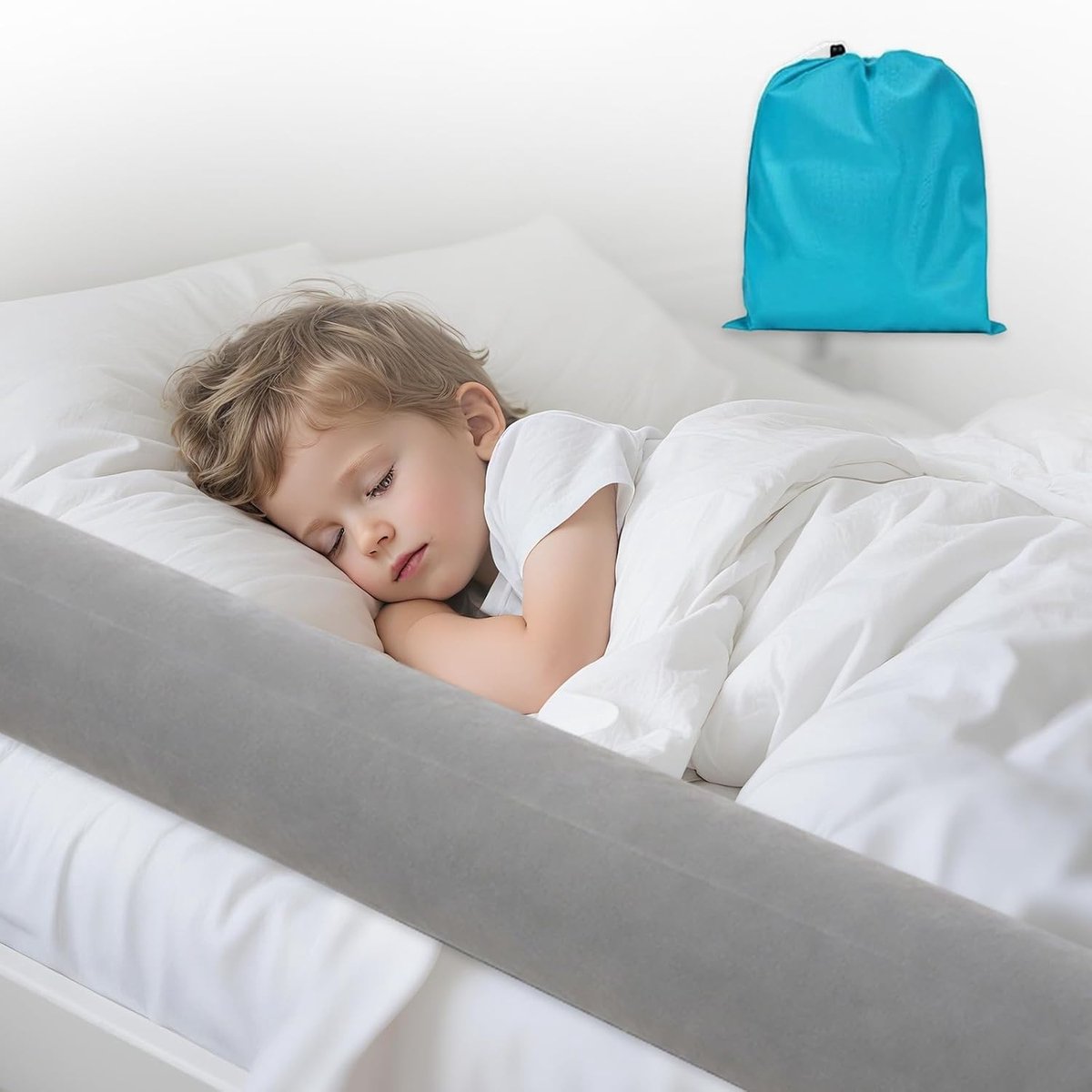 Bedhekje voor Peuters 90cm - Opblaasbaar - Valbescherming - Betrouwbare veiligheid voor kinderen - ShopVlot