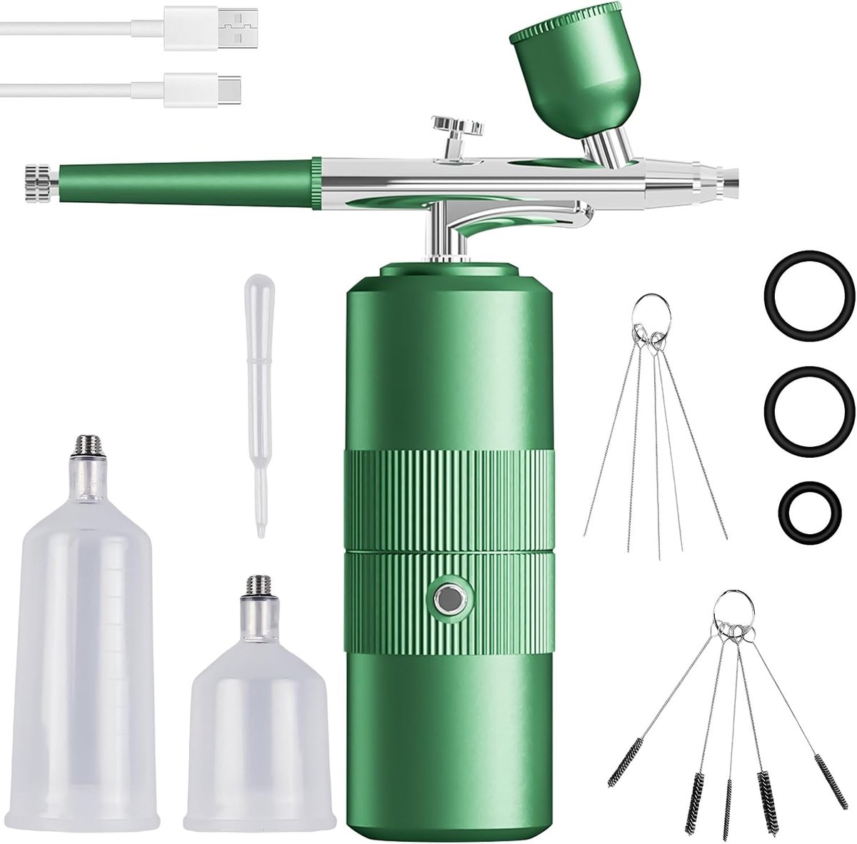 Airbrush Set met Compressor - Draagbaar en Draadloos - Multifunctionele Handheld Airbrush - Perfect voor Nail Design - ShopVlot