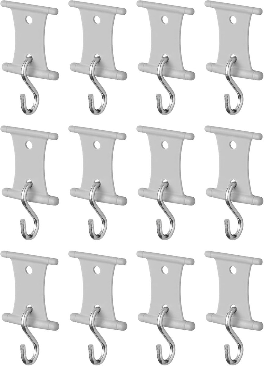12 pieces Aufhänger mit S-Hooks für Kederschiene Markisenhaken Vorzelt-Kleiderbügel 5/6 mm und 7/8 mm - ShopVlot