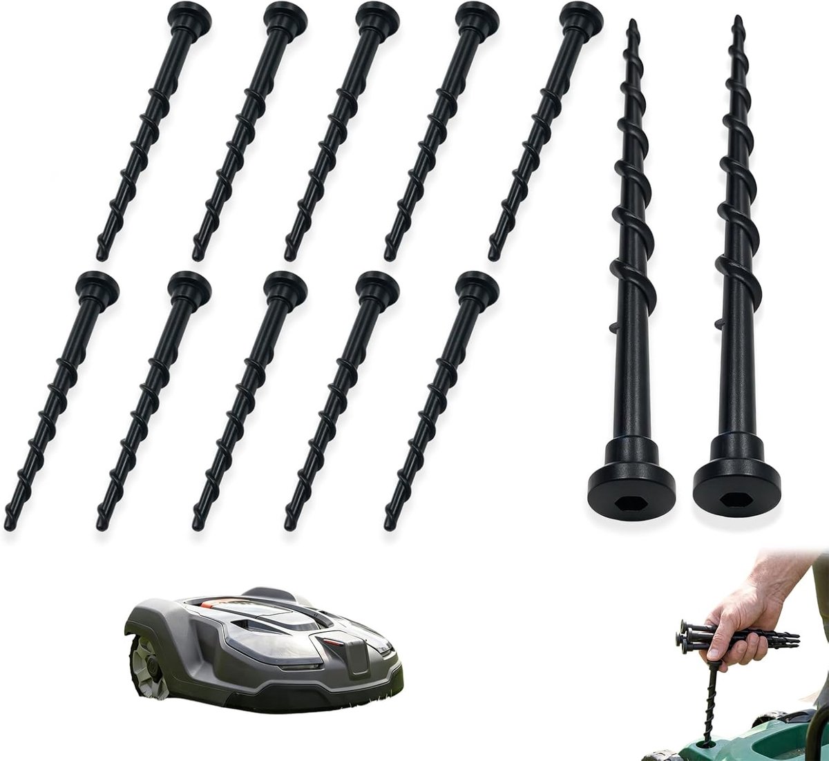 12 stuks stabiele grondschroeven voor robotmaaier, laadstation en garage - ShopVlot