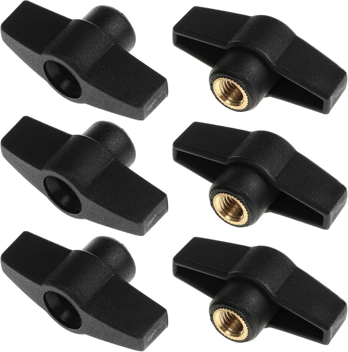 6 Pieces Straight Tension Knob M6 Nut Brass Core Knob Diameter 36 mm Hole for Handle Hole, Knurled Grip Nuts for - ShopVlot