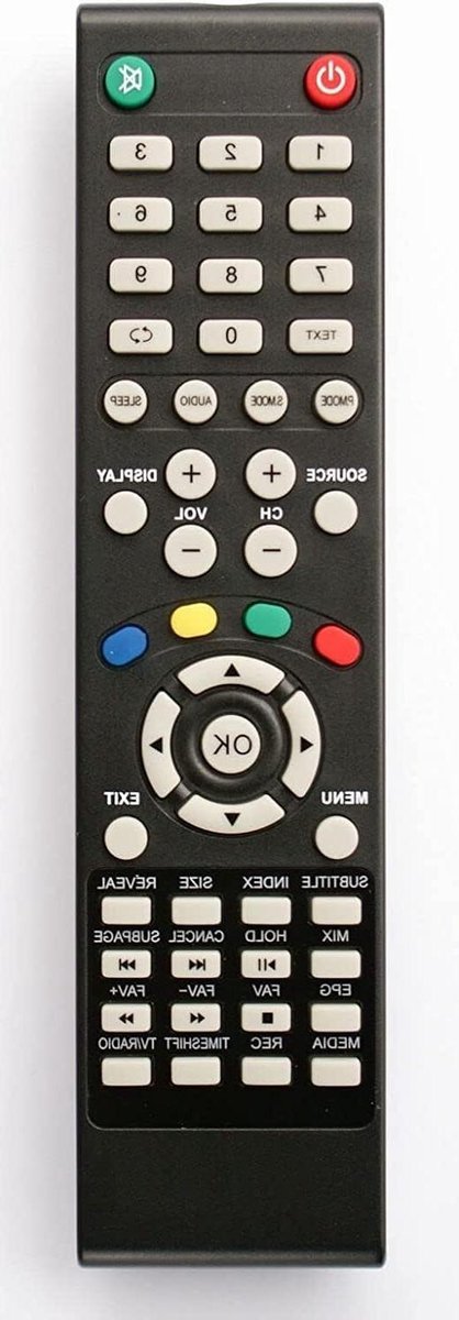 TV Afstandsbediening - Universele Controller - Televisie Bediening - Nauwkeurige Vervanging - 10 Meter Bereik - Zwart