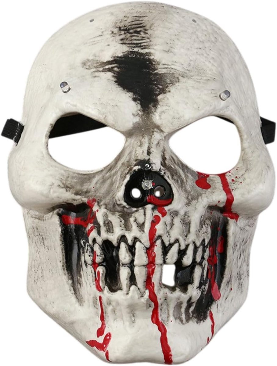 Halloween Maschera Creepy Halloween Mask Skull Mask Creepy Full Head 3D Skeleton Mask Realistic Skull Mask Cosplay - ShopVlot