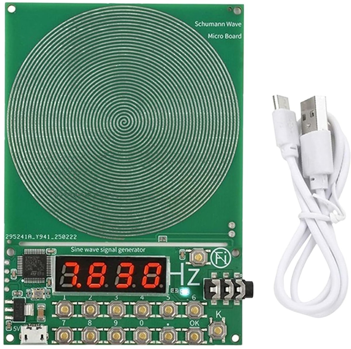 Schumann Frequency Generator, 7.83 Hz, Adjustable Frequency Generator, 0.1 Hz to 100,000 Hz, with Display, USB - ShopVlot