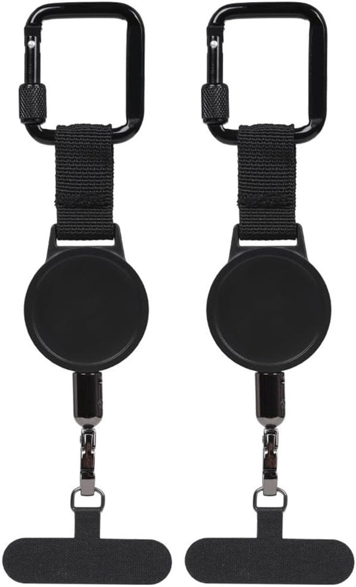 Intrekbare mobiele telefoon veiligheidsband, zwart blauw groen - ShopVlot