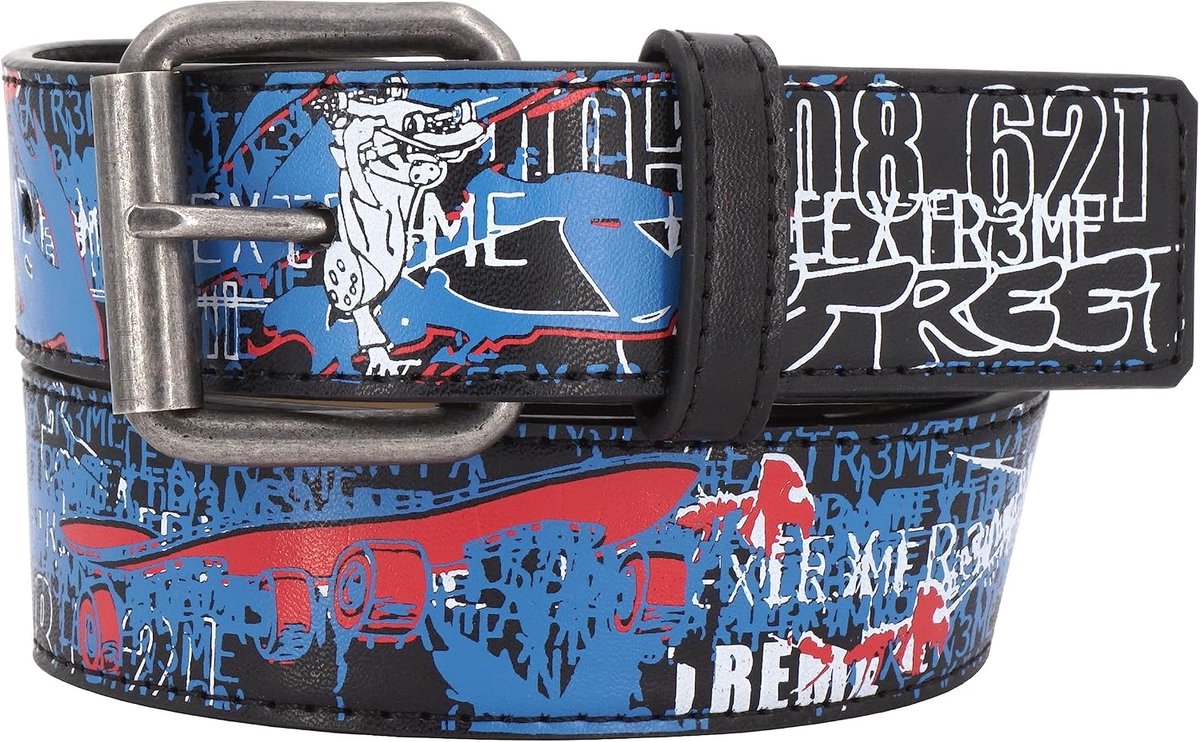 belt >STREET ART< for children - modern belt - children's belt boys aged 3-12 years, Multicolour - ShopVlot