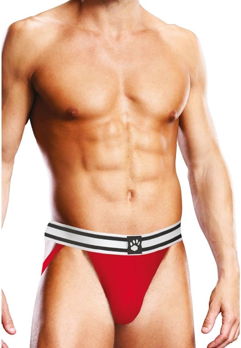 Prowler Red & White Jock Strap (as8, alpha, x_s, xx_l, normal, L), Red, Red - ShopVlot