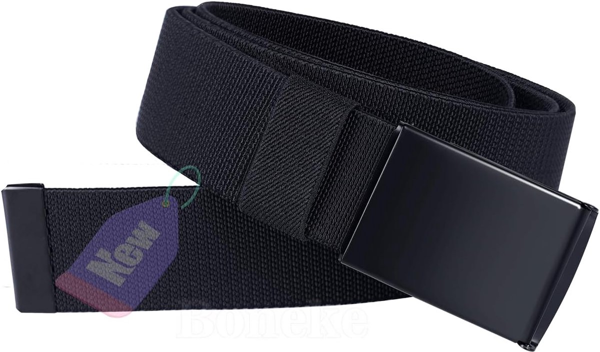 Stretch Belts for Men, Nylon Canvas Belt Casual Breathable Fabric Belts with Adjustable Metal Buckle, Unisex Belt for - ShopVlot