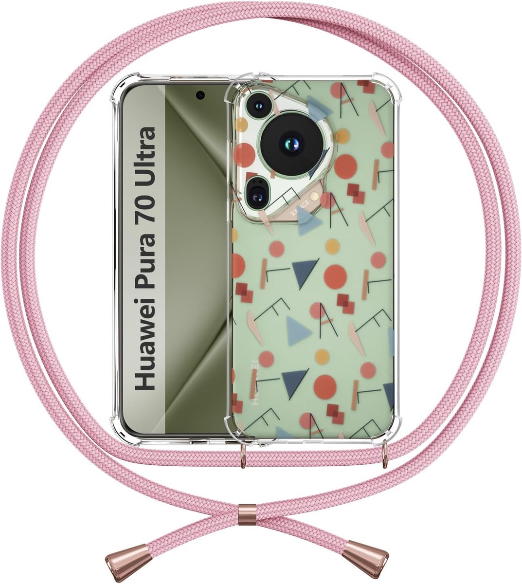 Case Compatible with Huawei Pura 70 Ultra with Cord Printed Flowers/Plants/Butterfly/Art Pattern Anti-Peel - ShopVlot