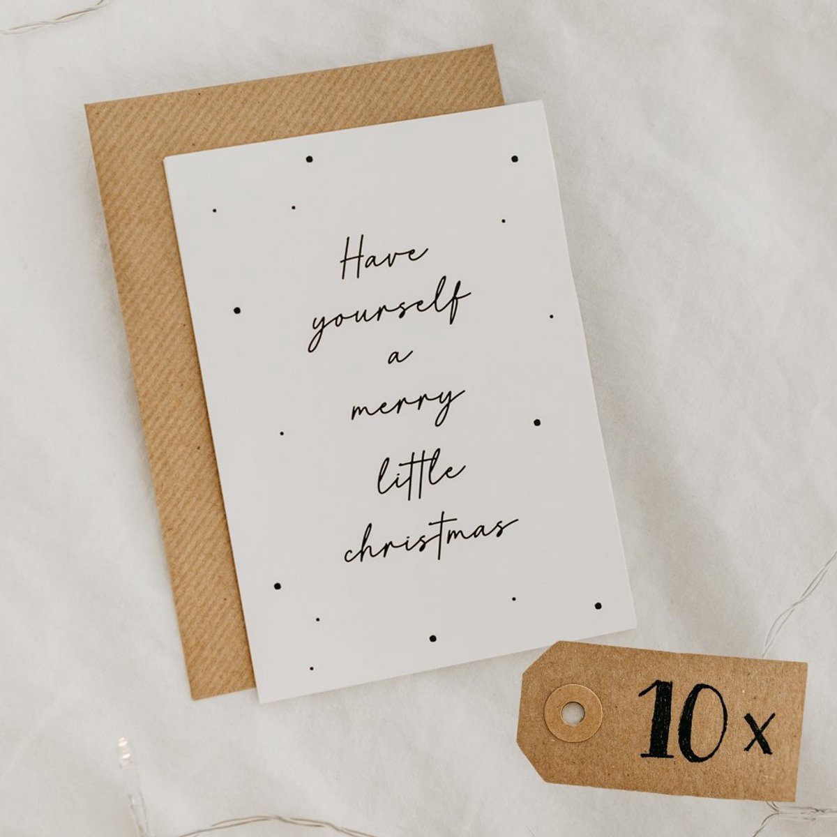 10x hippe kerstkaarten (A6 formaat) - kerst kaarten om te versturen - kaartenset - kaartjes blanco - kaartjes met tekst - luxe kerstkaarten - feestdagenkaarten - kerstkaart - wenskaarten