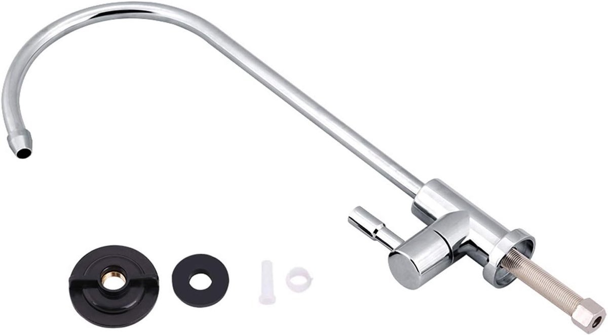 Kitchen Sink 1/4 Inch Stainless Steel Faucet Chrome Plated Reverse Osmosis Drinking Water Filter for Sink Water Filter - ShopVlot